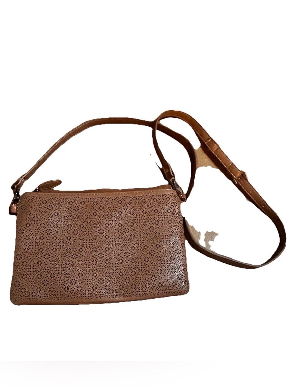 Elegant and edgy Tan Women's crossbody Bag